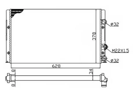 CHLODNICA VW POLO/LUPO 1,0B-1,7D 97- NRF 50457A