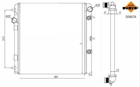 Радіатор NRF 50467A
