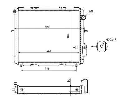 CHLODNICA RENAULT CLIO I 1,9D NRF 507345A