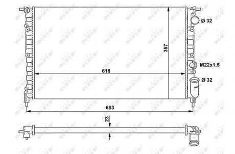 Радіатор NRF 507465