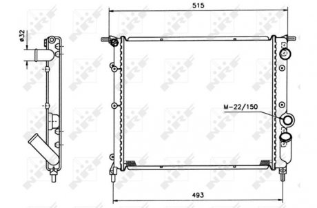 Радіатор NRF 516259 (фото 1)
