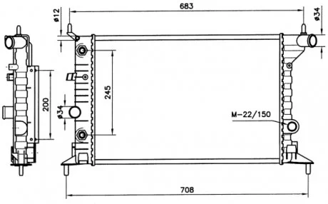 Радіатор NRF 519516
