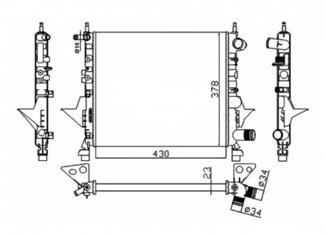 Радиатор NRF 529513
