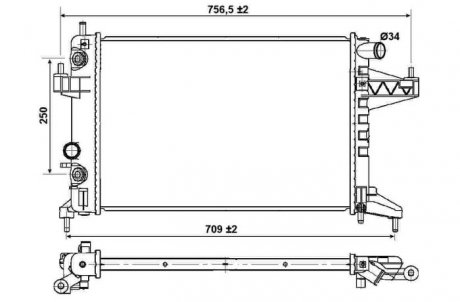 Радіатор, охолодження двигуна NRF 53035 (фото 1)