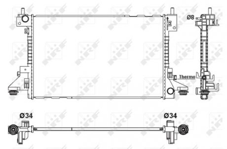 Радіатор охолодження двигуна NRF 53160