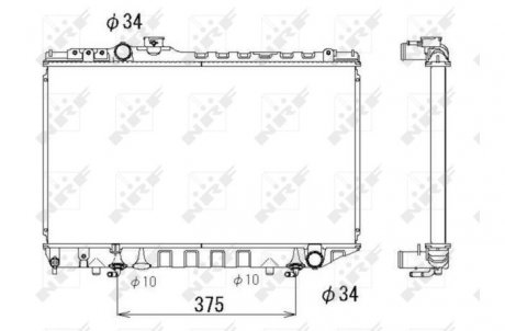 Радіатор NRF 53334 (фото 1)