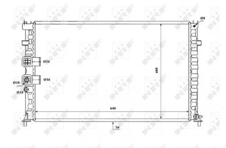 Радіатор, охолодження двигуна NRF 53842