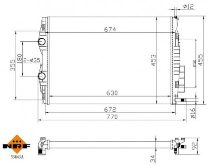 Радіатор NRF 53843A