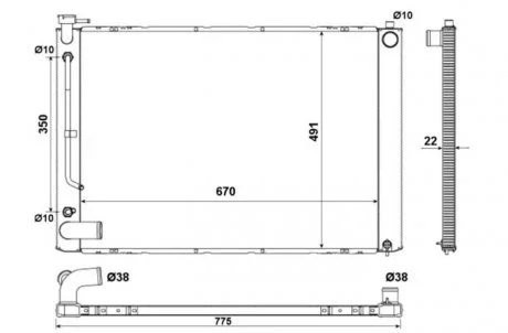 Радіатор NRF 53974