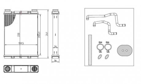 Радіатор пічки NRF 54429