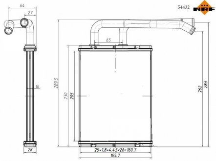 Радіатор пічки NRF 54432