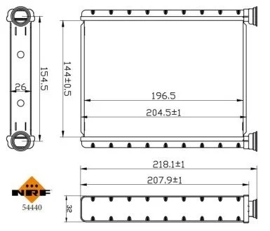 Радіатор обігріву салона NRF 54440