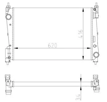 NAGRZEWNICA FIAT GRANDE PUNTO 05- NRF 54752A