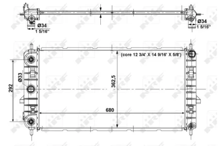 Радіатор, система охолодження двигуна EASY FIT NRF 56014