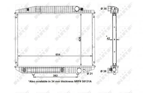 Радиатор NRF 58131