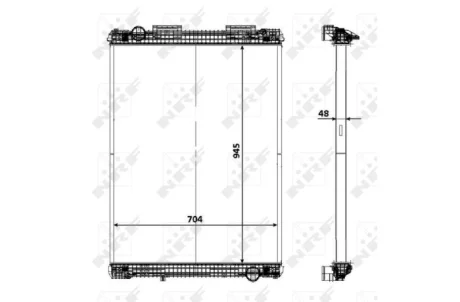 Радіатор, охолодження двигуна NRF 58371