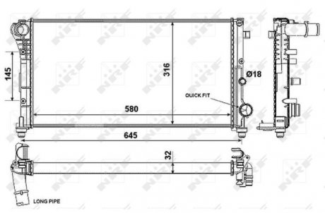Радиатор NRF 58376 (фото 1)