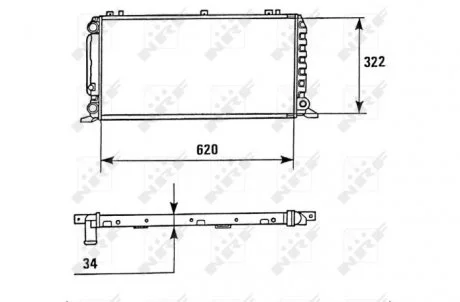Радіатор, охолодження двигуна NRF 58928