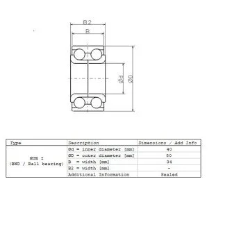Подшипник ступицы NSK ZA-40BWD14CA80**