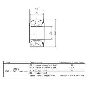 Подшипник ступицы NSK ZA44BWD02ACA9601E