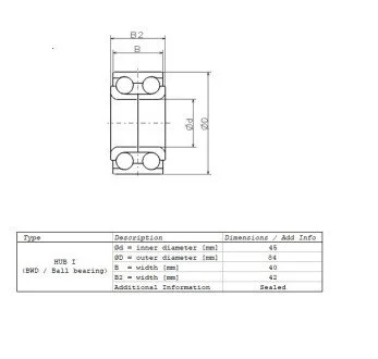 Подшипник ступицы NSK ZA45BWD07BCA78
