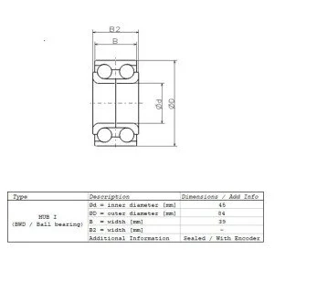 Подшипник ступицы NSK ZA-45BWD16CA103** (фото 1)
