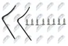 РЕМКОМПЛЕКТ | AUDI A4 B6 2000-2004,A4 B7 2004-2008/METALOWE ZAWIASY SCHOWKA PASAЇERA+WKRКTY MONTAЇOWE 8SZTUK/ NTY EZCAU116 (фото 3)