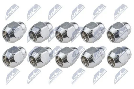 КОМПЛЕКТ ГАЙОК КОЛЕСА | MAZDA 323 BJ -04,323F BA -98, CX-9 07-13, CX-7 06-12, 626 GF 97-02, HYNDAI ACCENT 94-, ATOS 98-, GETZ 02-, ELANTRA 96- /10 PCS/ NTY KSPMZ001