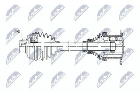 ПІВВІСЬ | AUDI A4 08-, A5 07- /Л/П,ПЕРЕД/ NTY NPWAU009