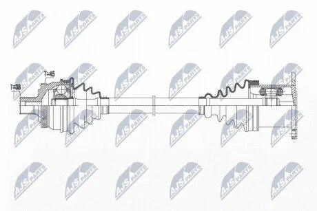 ПІВВІСЬ | AUDI A4 MTM 00-08, SEAT EXEO 08-13 NTY NPWAU019