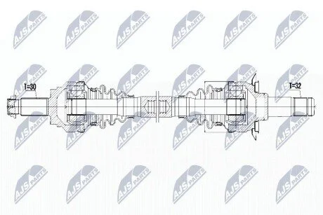 ПІВВІСЬ | BMW 5GT 09-, 6 10-, 7 08- /ЗАД, ЛІВ, ATM/ NTY NPWBM042 (фото 1)