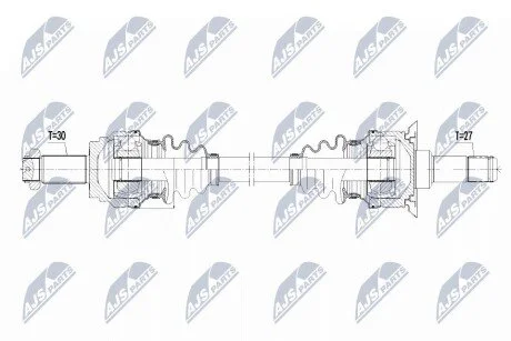 ПІВВІСЬ | BMW X3 20I/20D 10-, X4 20I/20D 14- /ЗАД,ПРАВ/ NTY NPWBM097