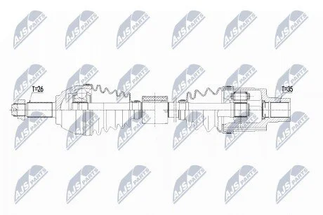 ПІВВІСЬ | MINI COUNTRYMAN COOPER ALL4/JCW ALL4 12-16 /ПЕРЕД,ПРАВ/ NTY NPWBM123