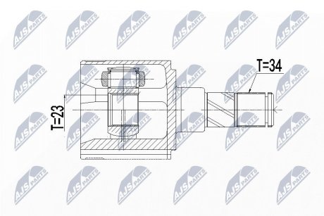 ШАРНІР РІВНИХ КУТОВИХ ШВИДКОСТЕЙ | MINI COUNTRYMAN COOPER S/COOPER S ALL4, ONE D/COOPER D/SD 11-16, PACEMAN COOPER ALL4,COOPER S, COOPER S/D/SD ALL4, JCW 11-16 /ПЕРЕД,ЛІВ/ NTY NPWBM124 (фото 1)