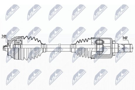 ПІВВІСЬ | BMW SDRIVE X1 16D 14-, 2 ACTIVE TOURER/GRAN TOURER 214D,216D 13- /ЛІВ/ NTY NPWBM166 (фото 1)