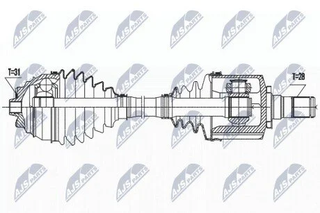 ПІВВІСЬ | BMW X1 F48 SDRIVE/XDRIVE / X2 SDRIVE/XDRIVE F39 18D,20D,20I,25D,25I, 2 ACTIVE TOURER F45/GRAN TOURER F46 2WD 4WD 218D,220D,220I,225I 13-, MINI COUNTRYMAN F60/CLUBMAN F54 COOPER S,D NTY NPWBM186