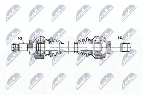 ПІВВІСЬ | BMW 3 F3#,F8# 325D,330D,330D XDRIVE,335DXDRIVE 12-, 3GT 320DXDRIVE,325D,330D 13-, 1 F20/F21 125D 12-, 4 F3# 425D,430D,430D XDRIVE,435D XDRIVE 13- /ЗАД,ЛІВ,ATM,MTM/ NTY NPWBM195 (фото 1)