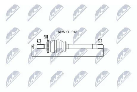 ПІВВІСЬ | JEEP GRAND CHEROKEE 99-04 /WITH VARI-LOCK/ /ЛІВ/ NTY NPWCH018