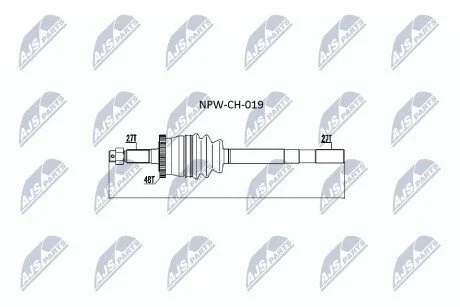 ПІВВІСЬ | JEEP GRAND CHEROKEE 99-04 /WITH VARI-LOCK/ /ПРАВ/ NTY NPWCH019