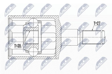 ШАРНІР РІВНИХ КУТОВИХ ШВИДКОСТЕЙ | JEEP GRAND CHEROKEE 10-, DODGE NITRO 07-12, JEEP LIBERTY II 08-13 /ЛІВ/ NTY NPWCH028