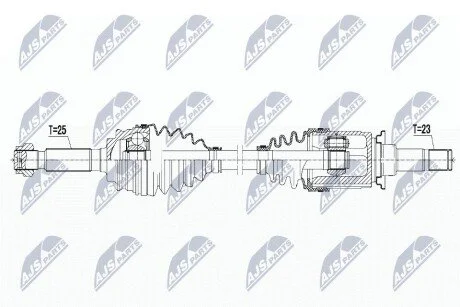 ПІВВІСЬ | JEEP COMPASS/PATRIOT 2.0/2.4 4WD 08- /ATM,ЗАД,ПРАВ/ NTY NPWCH050