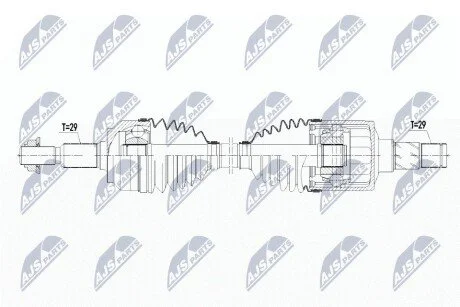 ПІВВІСЬ | JEEP GRAND CHEROKEE III 05-10, COMMANDER 05-11 /ЛІВ,ATM/ NTY NPWCH068