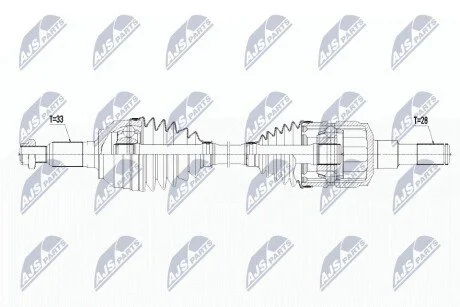 ПІВВІСЬ | HUMMER H3 3.5,3.7,5.3 06-10 /L,P/ NTY NPWCH070