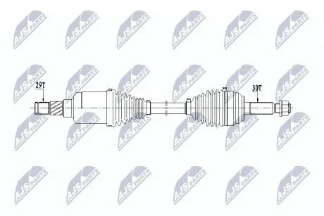 ПІВВІСЬ | TESLA MODEL S 60/60D/70/70D/75/75D/85/85D/90D/100D/P85 14- /ЛІВ,ПЕРЕД/ NTY NPWCH118 (фото 1)