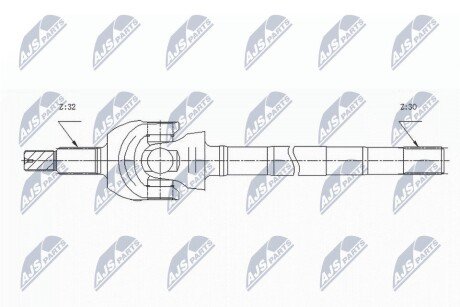 ПІВВІСЬ | JEEP WRANGLER 07-18 /ПЕРЕД,ЛІВ,DANA 44/ NTY NPWCH124