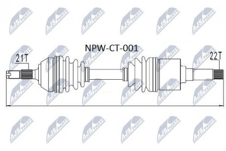 Піввісь NTY NPWCT001 (фото 1)
