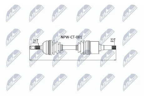 Піввісь NTY NPWCT001