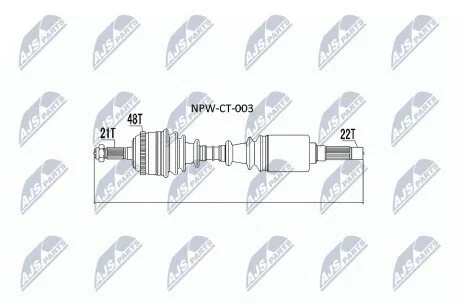 Піввісь NTY NPWCT003 (фото 1)