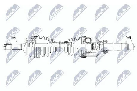 ПІВВІСЬ | CITROEN C-ELYSEE 1.6HDI 92KM 12-, PEUGEOT 301 1.6HDI 92KM 12- /ПРАВ/ NTY NPWCT057