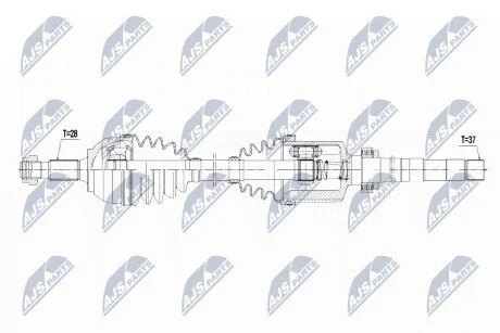 ПІВВІСЬ | CITROEN C5 III 2.0HDI 08- /ПРАВ,MTM/ NTY NPWCT061